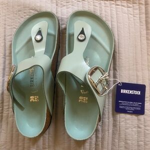 Birkenstock Gizeh Big Buckle Leather Sandals Surf Green-Size EU 38 / US 7-7.5